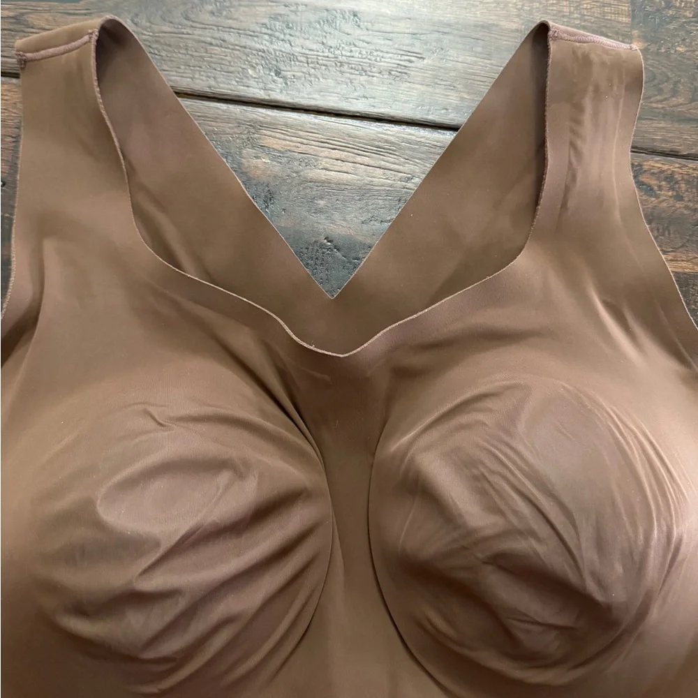 Evelyn & Bobbie Seamless Shaping Tank with Built-In Cups - Brown - Picture 10 of 15